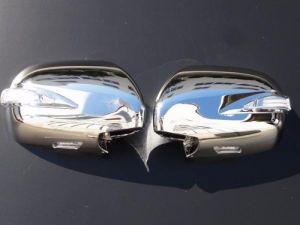 Корпуса зеркал с повторителями поворотов в стиле Lexus GX (хромированные, комплект) для Toyota Prado 120